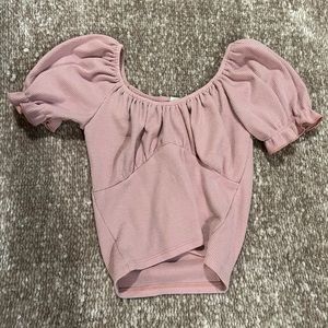 Altard State Pink/mauve slightly cropped top. Size small
